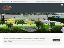 Tablet Screenshot of gabowabopartyrentals.com